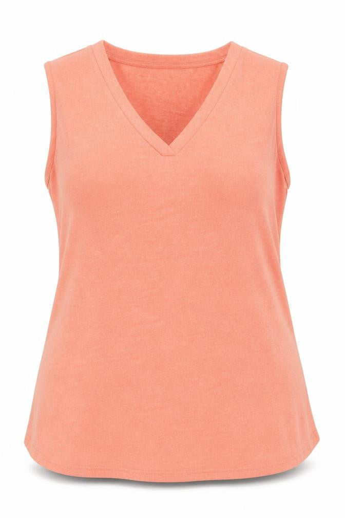 Womens UK Size 12 Bonmarché Orange Basic Tank