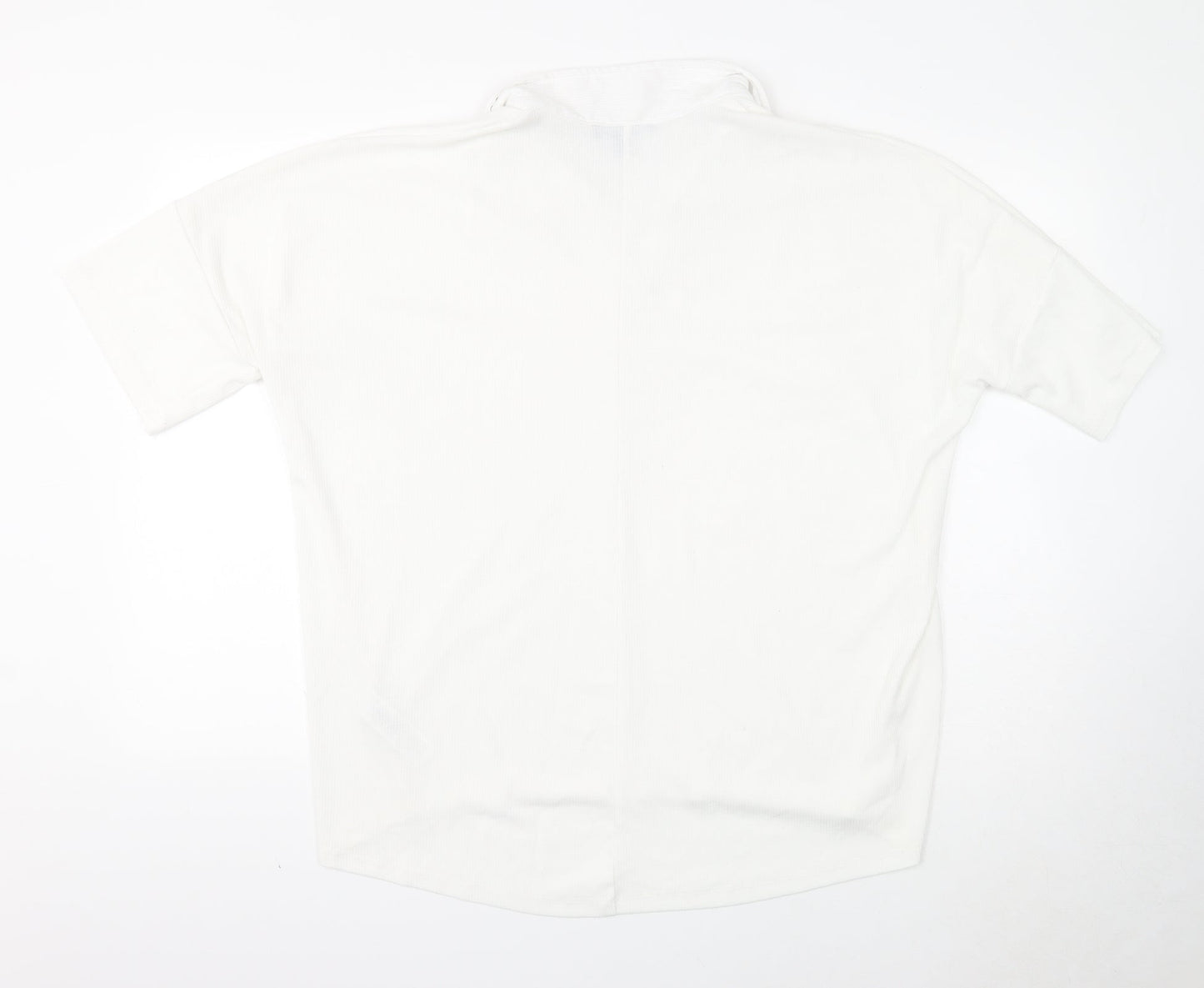 Primark Womens White Polyester Basic Polo Size 12 Collared