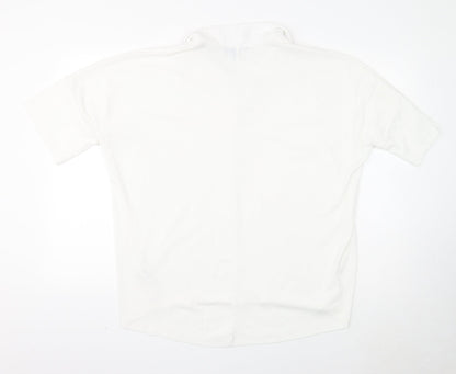 Primark Womens White Polyester Basic Polo Size 12 Collared