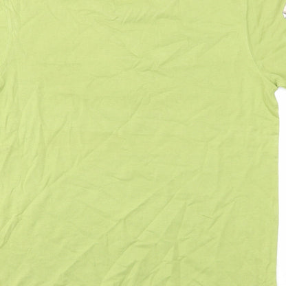 Next Boys Green Cotton Basic T-Shirt Size 11 Years Round Neck Pullover - Dinosaur