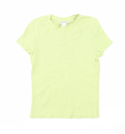 Womens UK Size S Monkl Green Basic T-Shirt