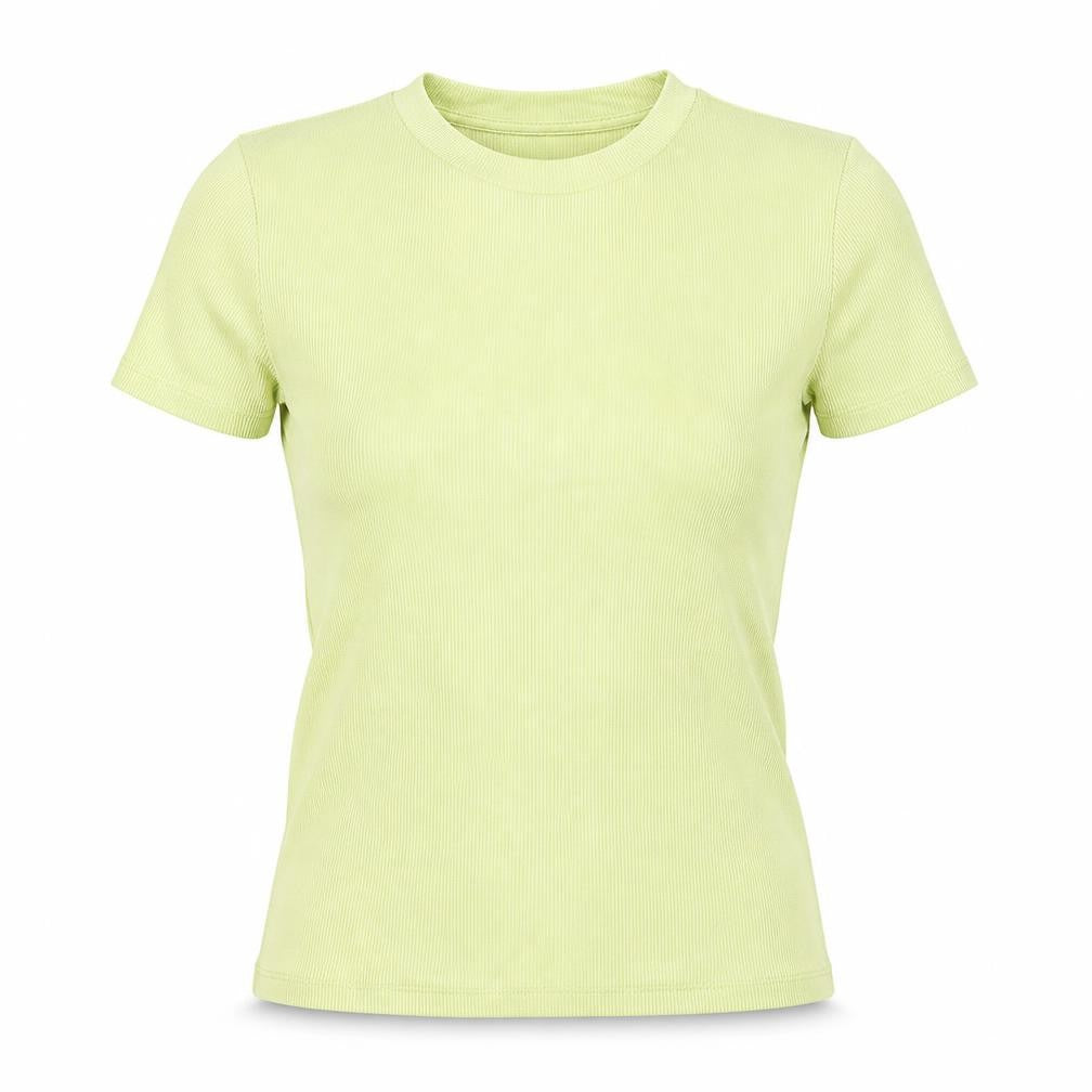 Womens UK Size S Monkl Green Basic T-Shirt