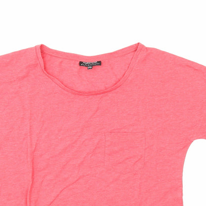 Womens UK Size 8 Warehouse Red Basic T-Shirt