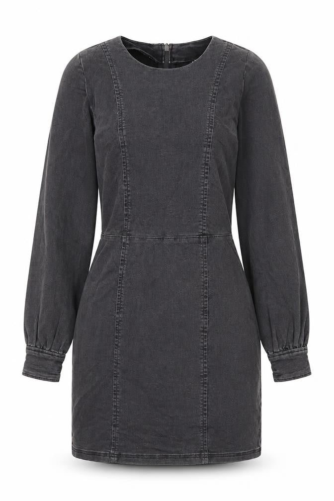 Divided Womens Black Cotton A-Line Size 8 Scoop Neck Zip