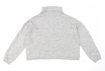 Womens UK Size L New Look Grey Pullover Jumper