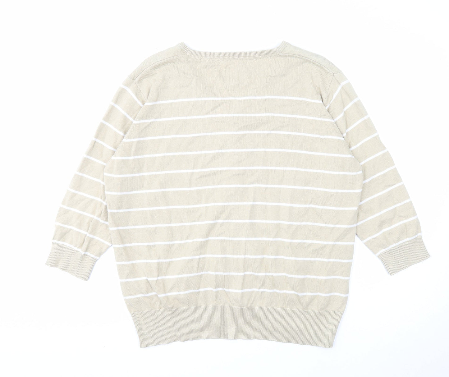 Womens UK Size XL EWM Beige Cardigan Jumper