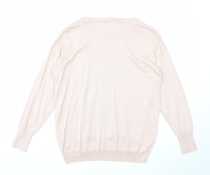 TU Womens Pink Round Neck Viscose Pullover Jumper Size 12