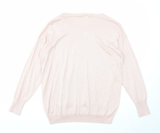 TU Womens Pink Round Neck Viscose Pullover Jumper Size 12