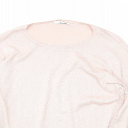 TU Womens Pink Round Neck Viscose Pullover Jumper Size 12