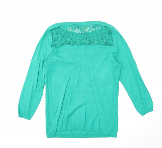 Womens UK Size 8 Per Una Green Pullover Jumper