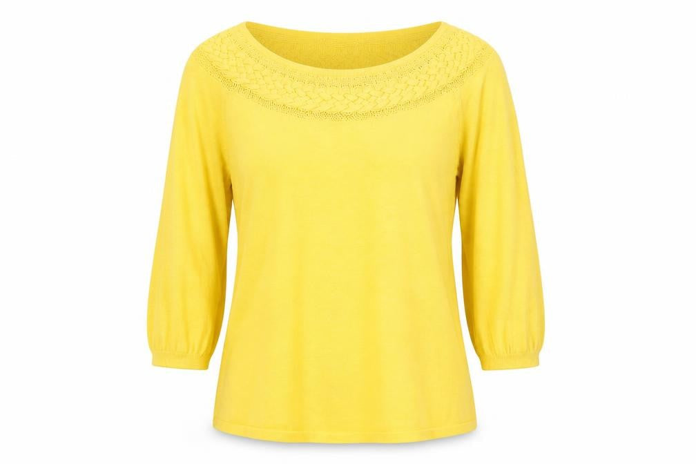 Womens UK Size 12 Debenhams Yellow Basic Blouse