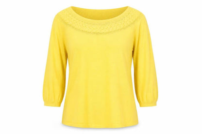 Womens UK Size 12 Debenhams Yellow Basic Blouse