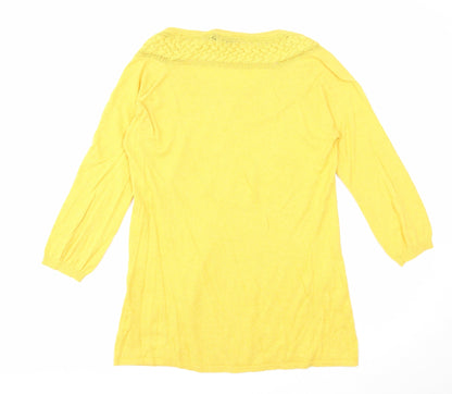 Womens UK Size 12 Debenhams Yellow Basic Blouse