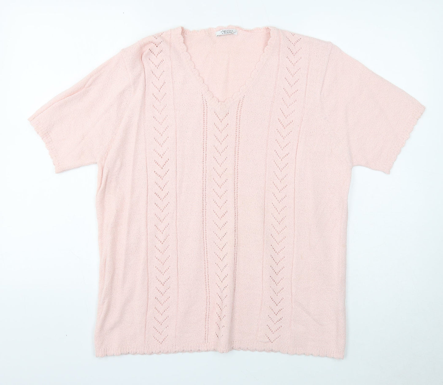 Womens UK Size 18 Berkertex Pink Pullover Jumper