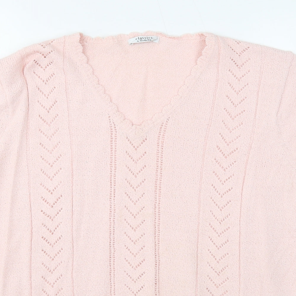 Womens UK Size 18 Berkertex Pink Pullover Jumper
