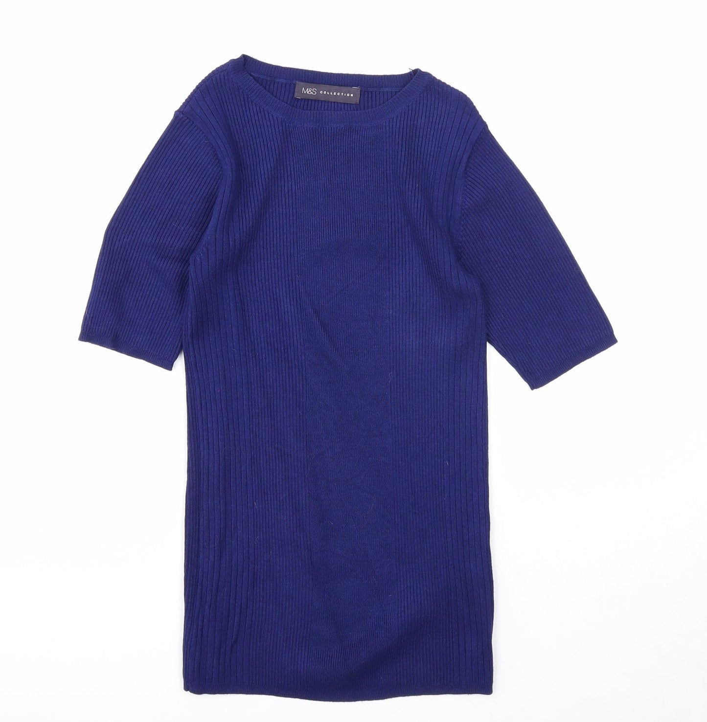 Womens UK Size 8 Marks and Spencer Blue Pullover Jumper