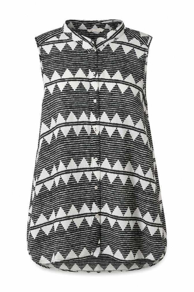 Womens UK Size 12 H&M Black Basic Button-Up