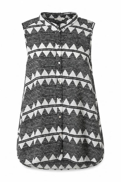 Womens UK Size 12 H&M Black Basic Button-Up