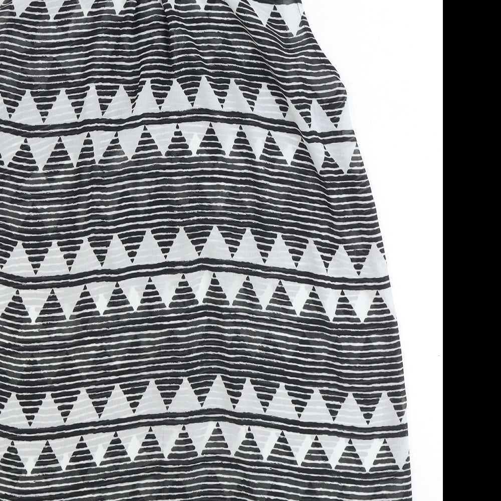 Womens UK Size 12 H&M Black Basic Button-Up