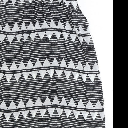 Womens UK Size 12 H&M Black Basic Button-Up