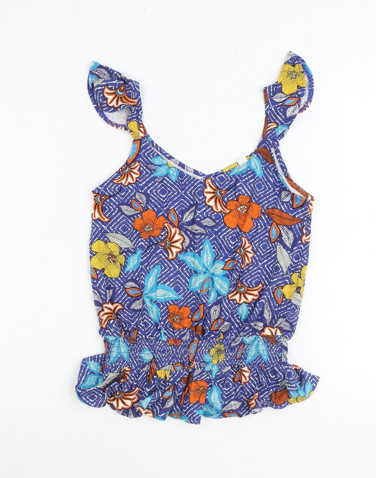 Womens UK Size 8 Preworn Blue Basic Tank