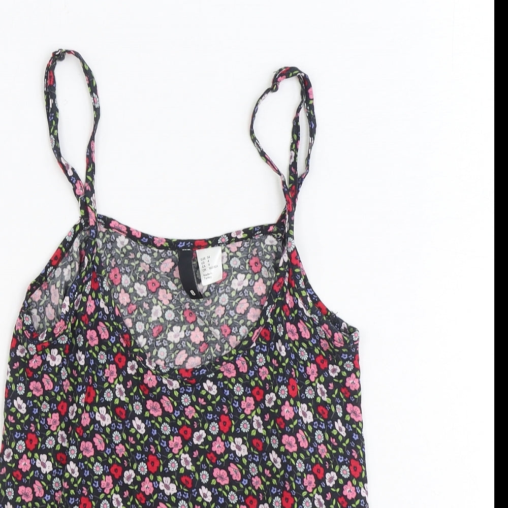 Womens UK Size 8 Divided by H&M Multicoloured Basic Tank