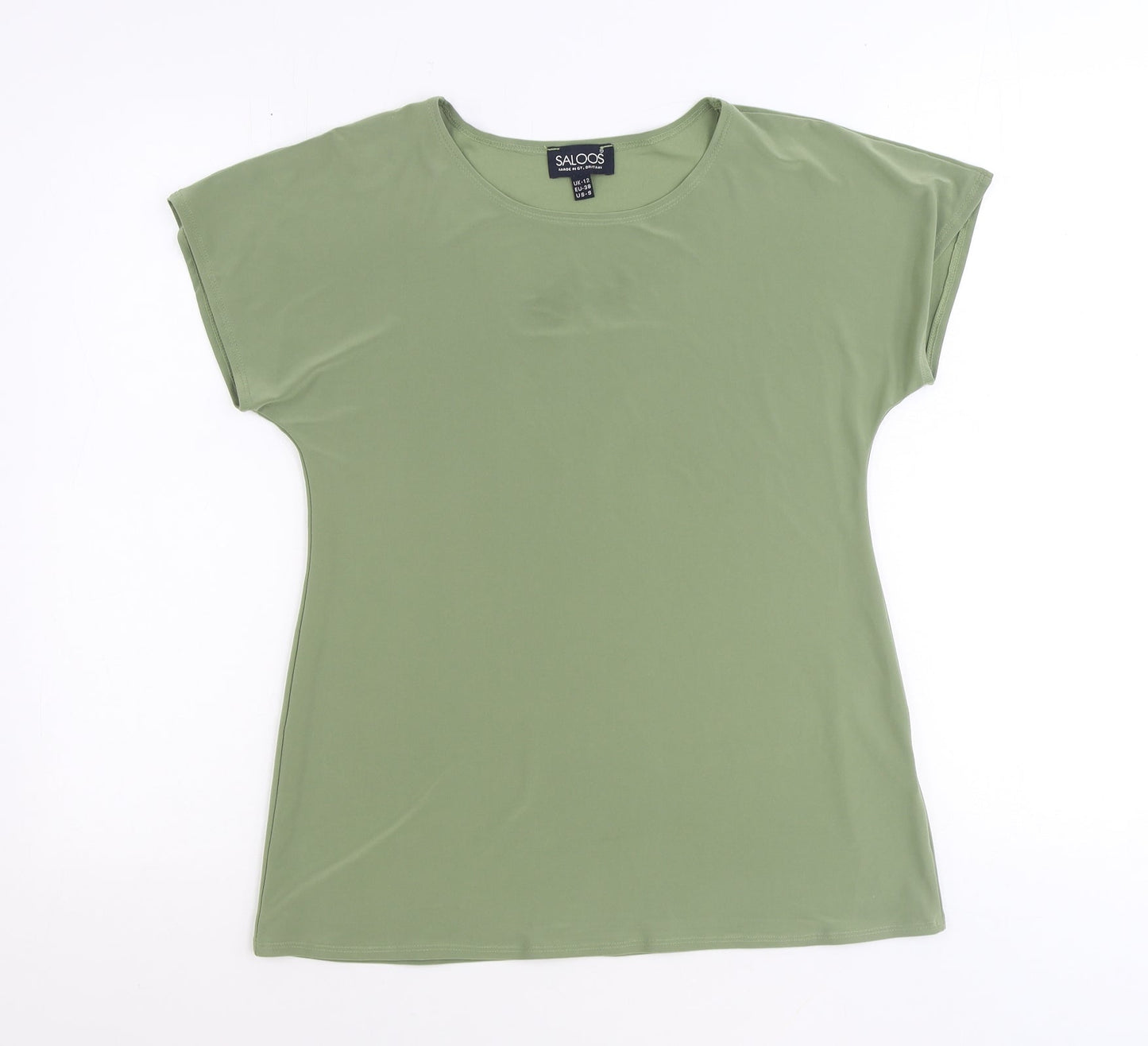 Womens UK Size 12 Saloos Green Basic T-Shirt