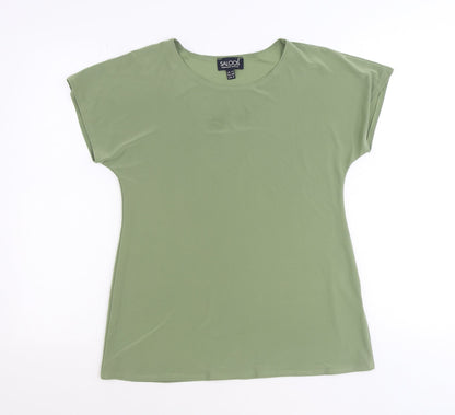 Womens UK Size 12 Saloos Green Basic T-Shirt