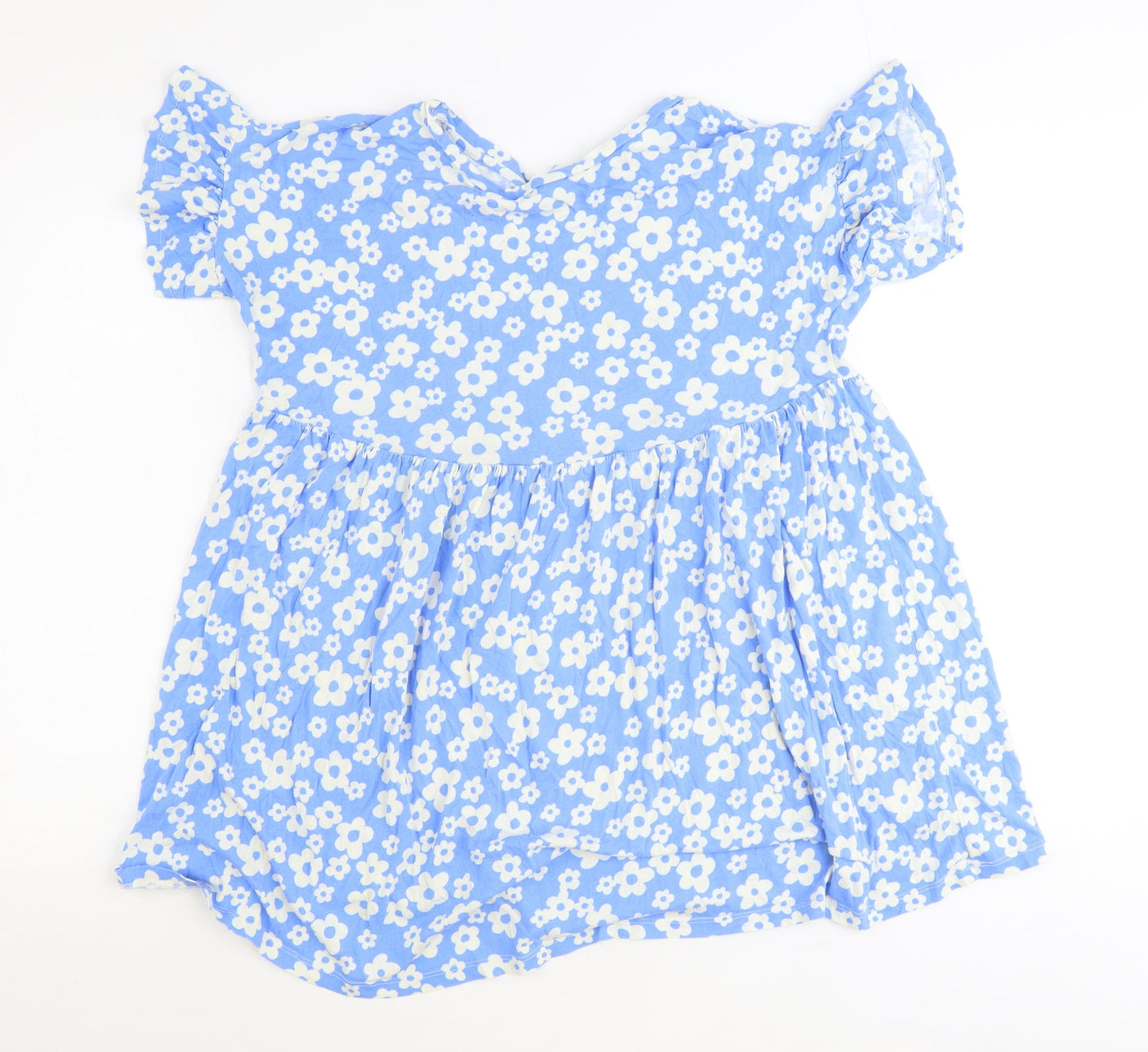 Womens UK Size 6 New Look Blue Basic T-Shirt