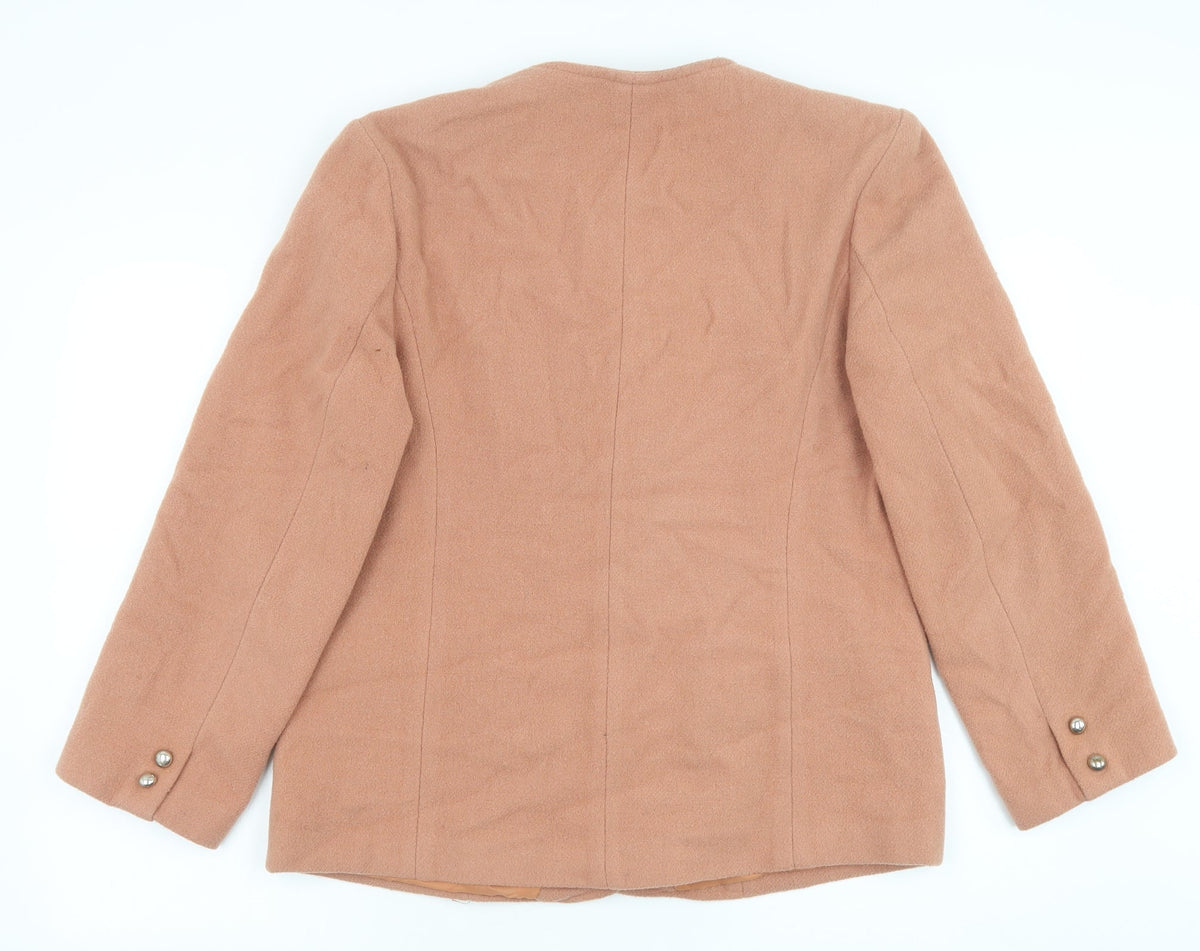 Michelle Roberts Womens Pink Jacket Size 14 Button