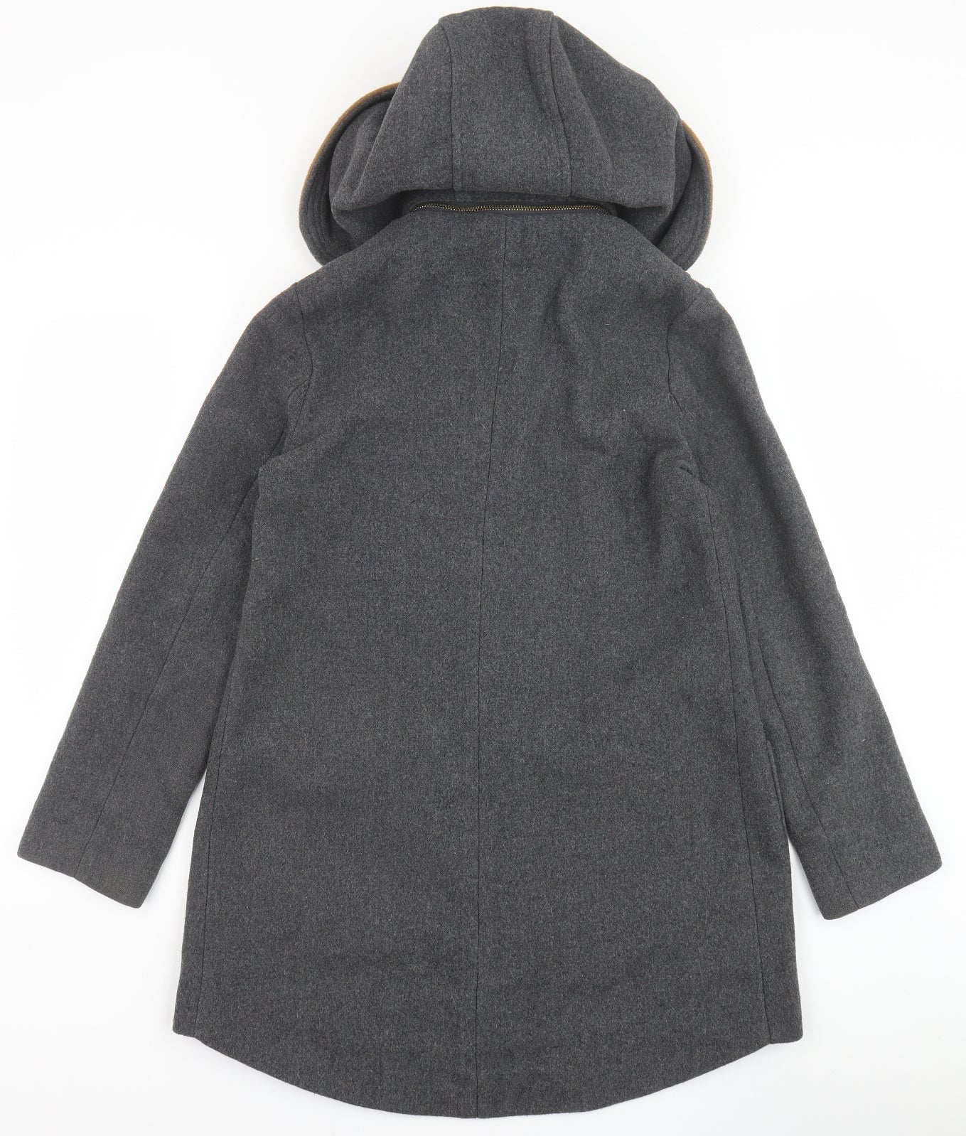 F&F Womens Grey Pea Coat Coat Size 8 Zip