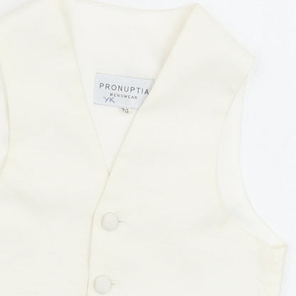 Pronuptia Boys Ivory Jacket Waistcoat Size 5-6 Years Button