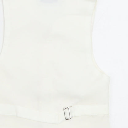 Pronuptia Boys Ivory Geometric Jacket Waistcoat Size 2 Years Button