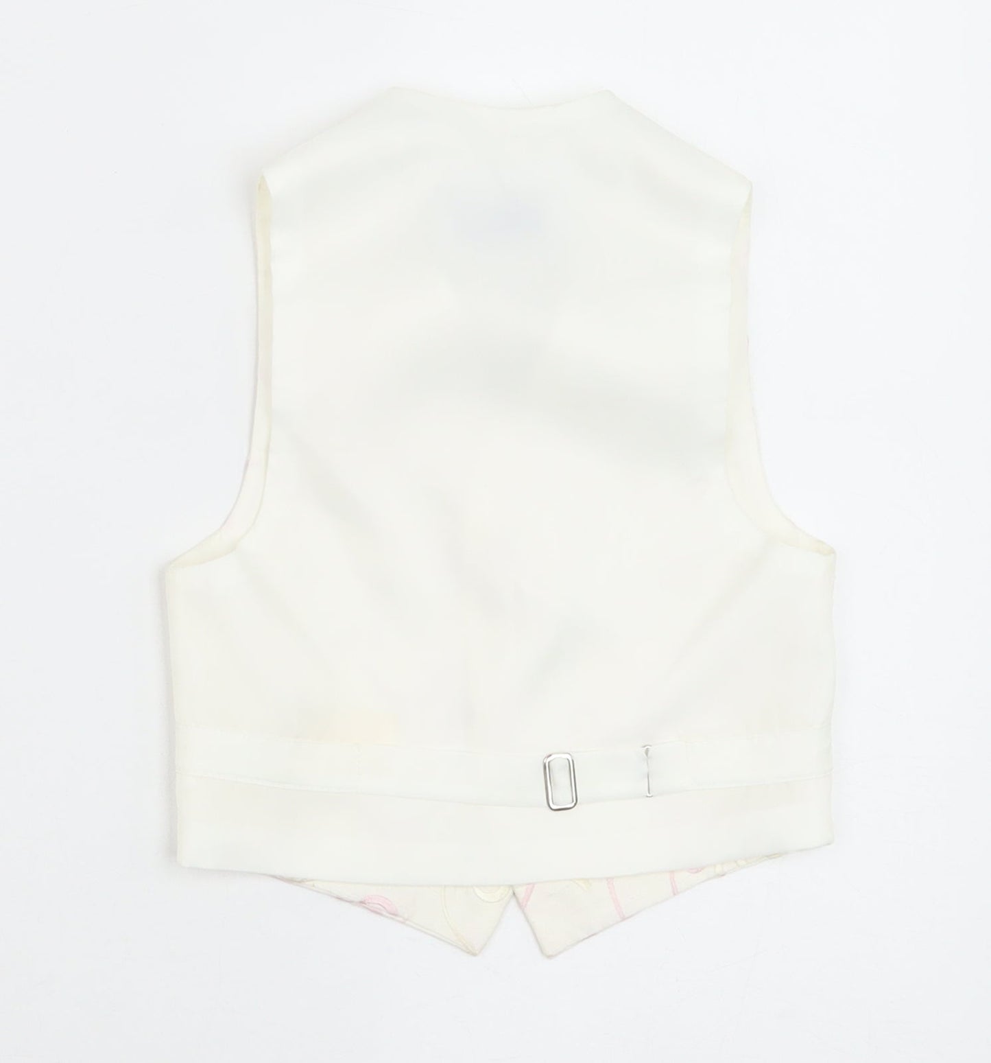 Pronuptia Boys Ivory Geometric Jacket Waistcoat Size 2-3 Years Button - Textured