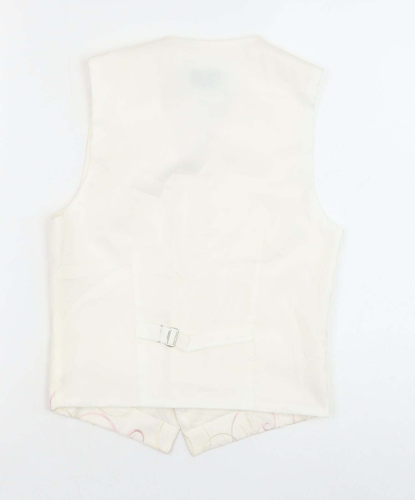 Pronuptia Boys Ivory Geometric Jacket Waistcoat Size 9-10 Years Button