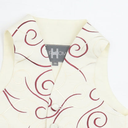 HEIRLOOM Boys Ivory Geometric Jacket Waistcoat Size 2-3 Years Button - Textured