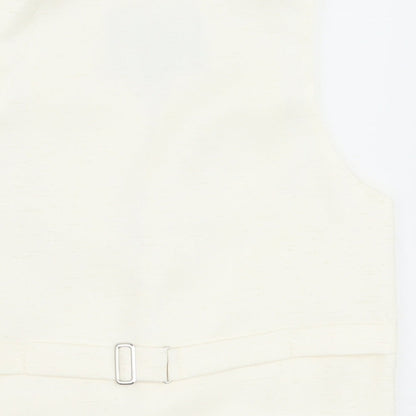 HEIRLOOM Boys Ivory Geometric Jacket Waistcoat Size 2-3 Years Button - Textured