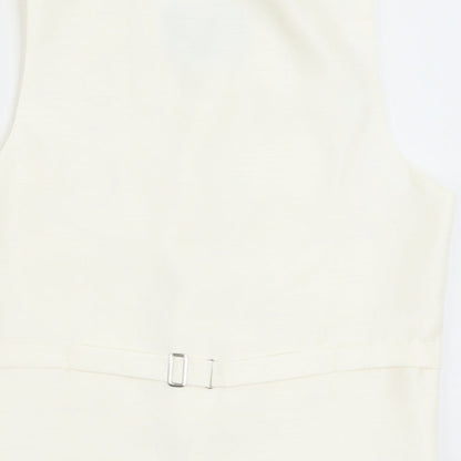 HEIRLOOM Boys Ivory Geometric Jacket Waistcoat Size 7-8 Years Button