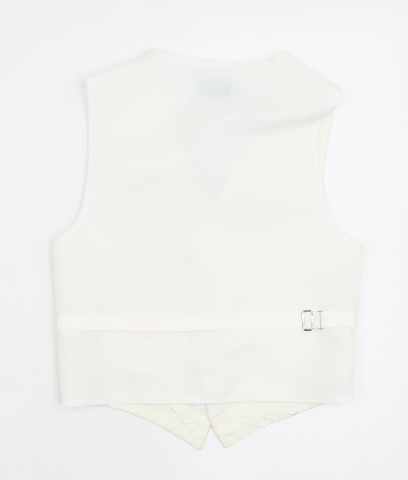 Pronuptia Boys Ivory Geometric Jacket Waistcoat Size 7-8 Years Button - Textured
