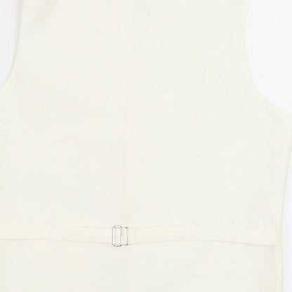HEIRLOOM Boys Ivory Geometric Jacket Waistcoat Size 11-12 Years Button