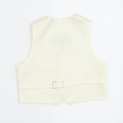 HEIRLOOM Boys Ivory Geometric Jacket Waistcoat Size 2-3 Years Button
