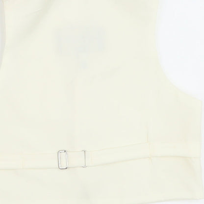 HEIRLOOM Boys Ivory Geometric Jacket Waistcoat Size 2-3 Years Button