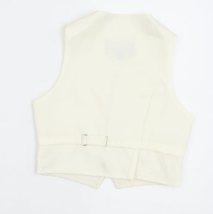HEIRLOOM Boys Ivory Geometric Jacket Waistcoat Size 5-6 Years Button