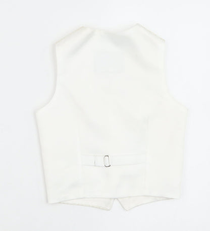 Roberts Boys Ivory Jacket Waistcoat Size 5-6 Years Button - Textured