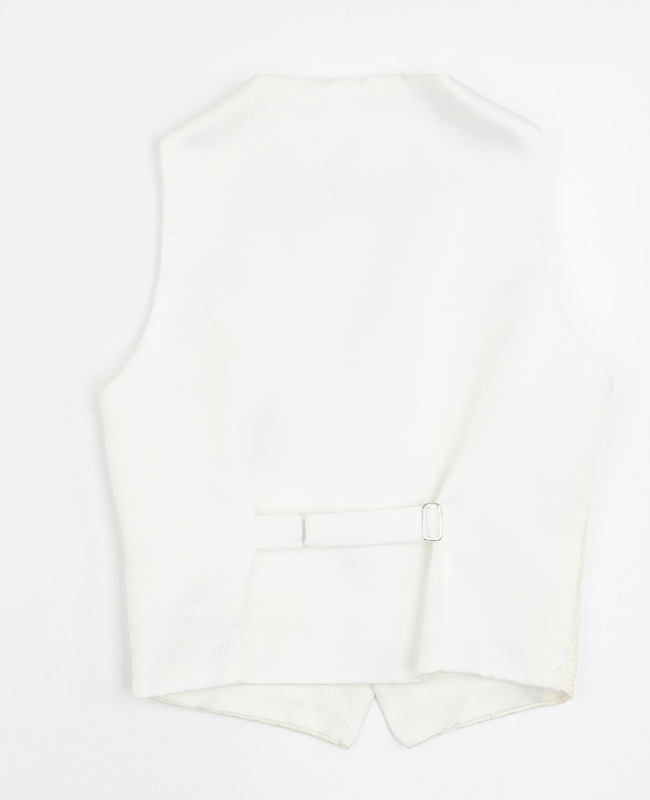 Pronuptia Boys Ivory Geometric Jacket Waistcoat Size 7-8 Years Button