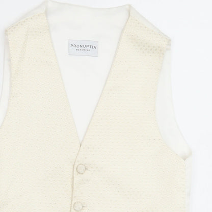 Pronuptia Boys Ivory Jacket Waistcoat Size 11-12 Years Button
