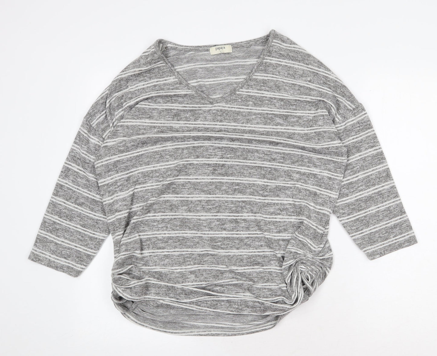 Womens UK Size L Papaya Grey Pullover Jumper