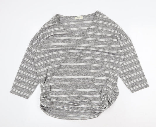 Womens UK Size L Papaya Grey Pullover Jumper