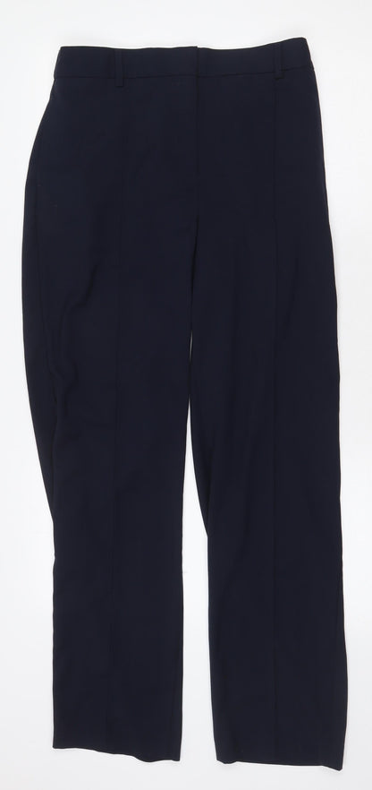 Marks and Spencer Womens Blue Polyester Dress Pants Trousers Size 14 Regular Zip
