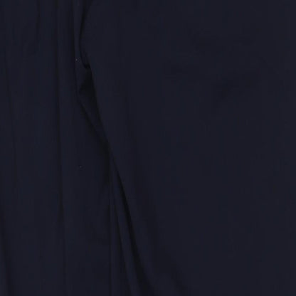 Marks and Spencer Womens Blue Polyester Dress Pants Trousers Size 14 Regular Zip